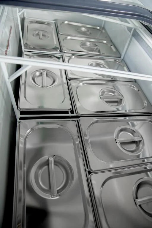 Speiseeisvitrine mit Sicherheitsglas – 9 x 5 L – 278 L