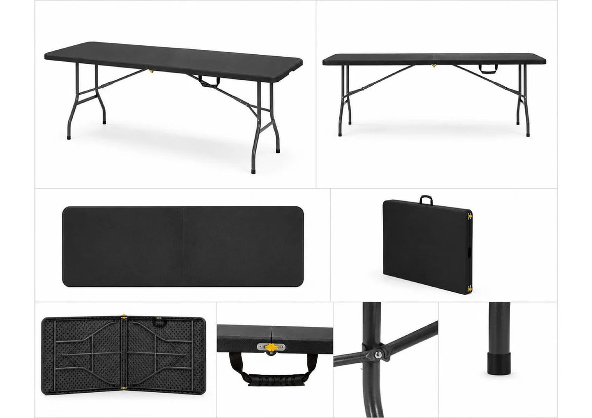 Klapptisch - 1.800 x 740 x 740 mm - Schwarz