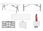 Klapptisch - 1.800 x 740 x 740 mm - Weiß