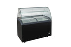 Speiseeisvitrine mit Glas-Schiebedeckel – 9 x 5 L – 278 L – schwarz