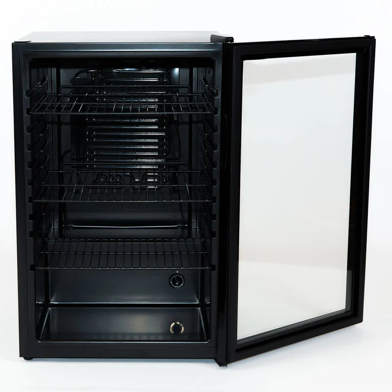 Getränkekühlschrank mit Glastür – 115 L – schwarz
