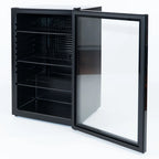 Getränkekühlschrank mit Glastür – 115 L – schwarz