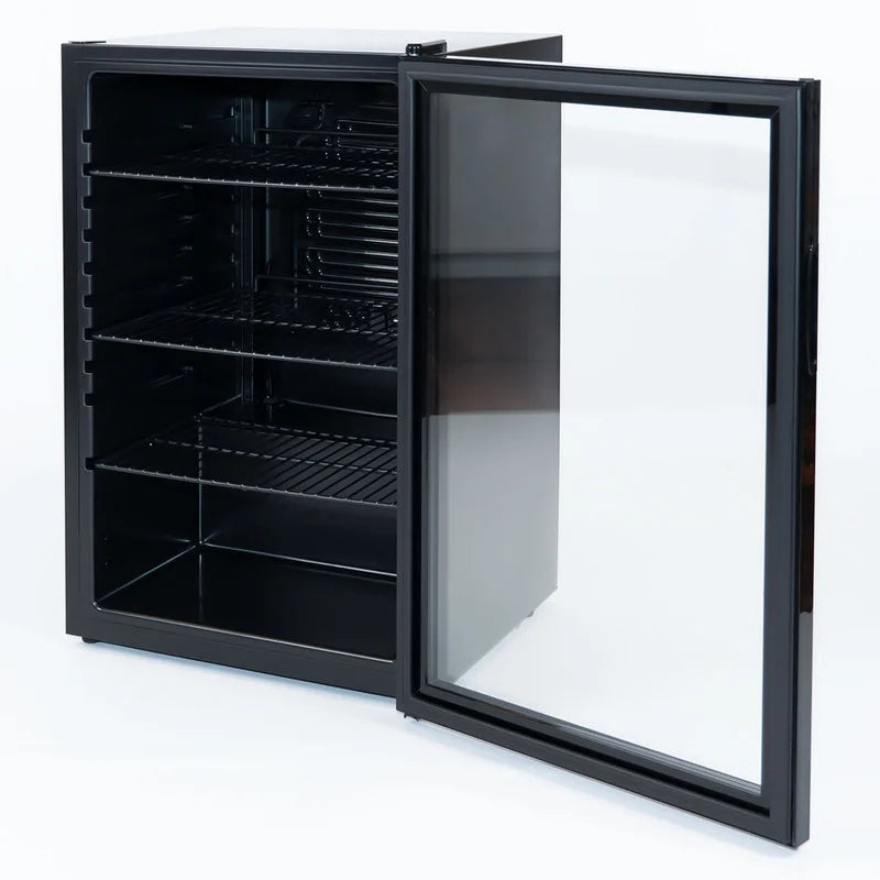 Getränkekühlschrank mit Glastür – 115 L – schwarz