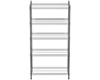Regalsystem – verchromt – 5 Böden – 910 x 455 x 1810 mm