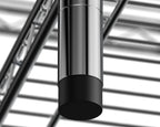 Regalsystem – verchromt – 5 Böden – 910 x 455 x 1810 mm