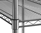 Regalsystem – verchromt – 5 Böden – 910 x 455 x 1810 mm