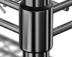 Regalsystem – verchromt – 5 Böden – 910 x 455 x 1810 mm