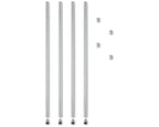 Regalsystem – verchromt – 5 Böden – 910 x 455 x 1810 mm