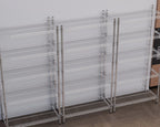 Regalsystem – verchromt – 5 Böden – 910 x 455 x 1810 mm