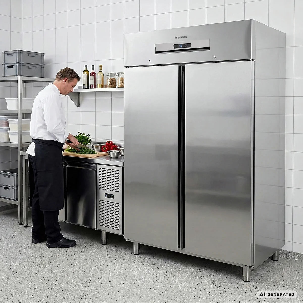 Tiefkühlschrank Profi 1400 GN 2/1 Superior - mit 2 Türen