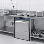 Gläserspülmaschine HYPRO Digital 40 SL 40x40 cm Korbmaß, mit Reiniger- & Klarspüldosierer, mit Ablaufpumpe & Drucksteigerungspumpe Made in Europe, 230 Volt