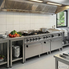 Gasherd Serie 700 - 110/70 mit Elektrobackofen - 6 Kochstellen - 42 kW