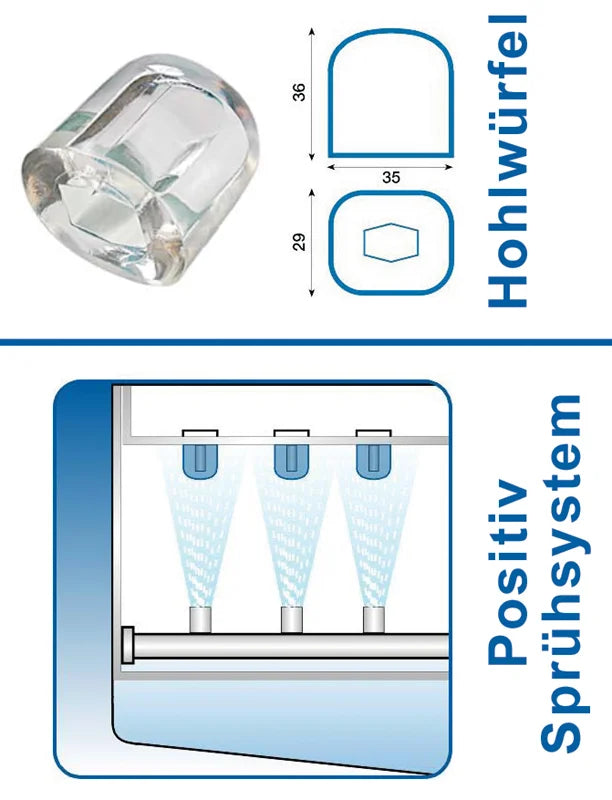 Nordcap Hohlwürfel-Eisbereiter SDH 64 W - wassergekühlt
