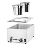 Hendi Bain-Marie-Set Ranger 2 x 4 L mit Ablasshahn, inkl. Deckel
