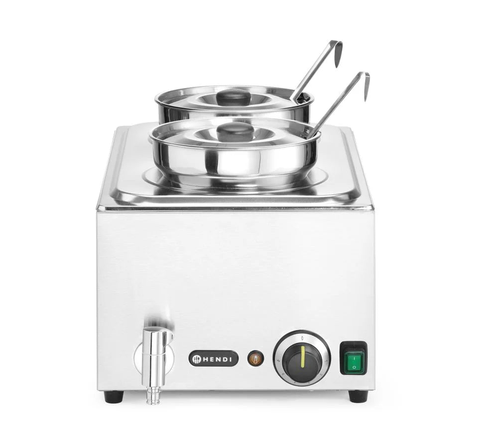 Hendi Bain-Marie-Set Ranger 2 x 4 L mit Ablasshahn, inkl. Deckel