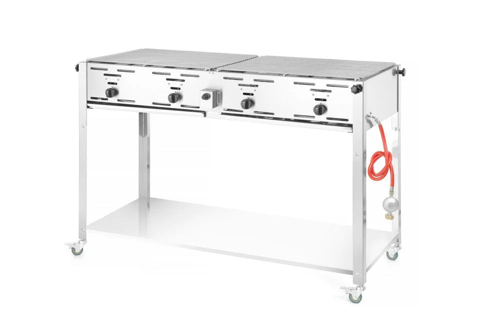 Hendi Gasgrill Grill-Master Quattro, 4 Brenner, fahrbar