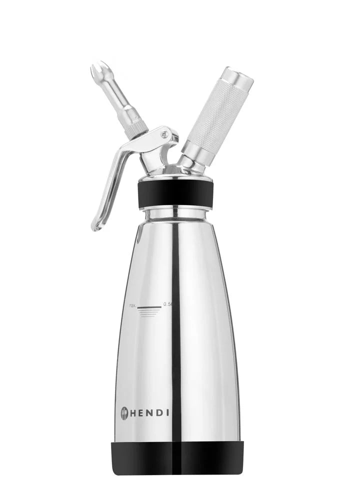 Hendi Thermo-Sahnespender, 0,5 L, Edelstahl, doppelwandig