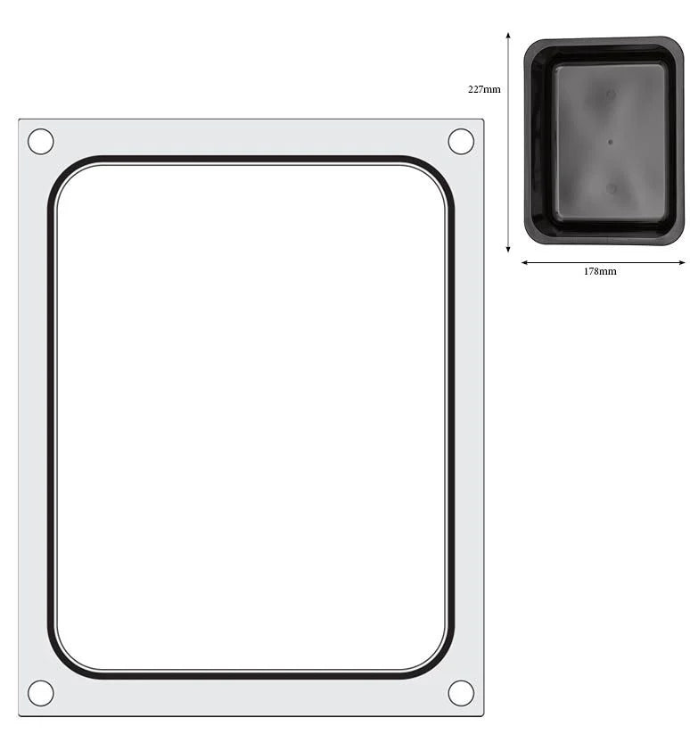 Hendi Matrize für Schalenversiegelungsmaschine Compact, Schalenformat 227 x 178 mm