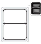 Hendi Matrize für Schalenversiegelungsmaschine Compact, zweigeteilte Schale, 227 x 178 mm