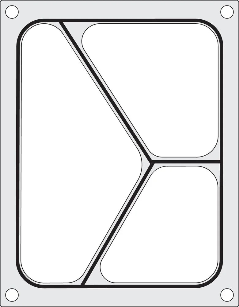 Hendi Matrize für Schalenversiegelungsmaschine Compact, dreigeteilte Schale, 227 x 178 mm