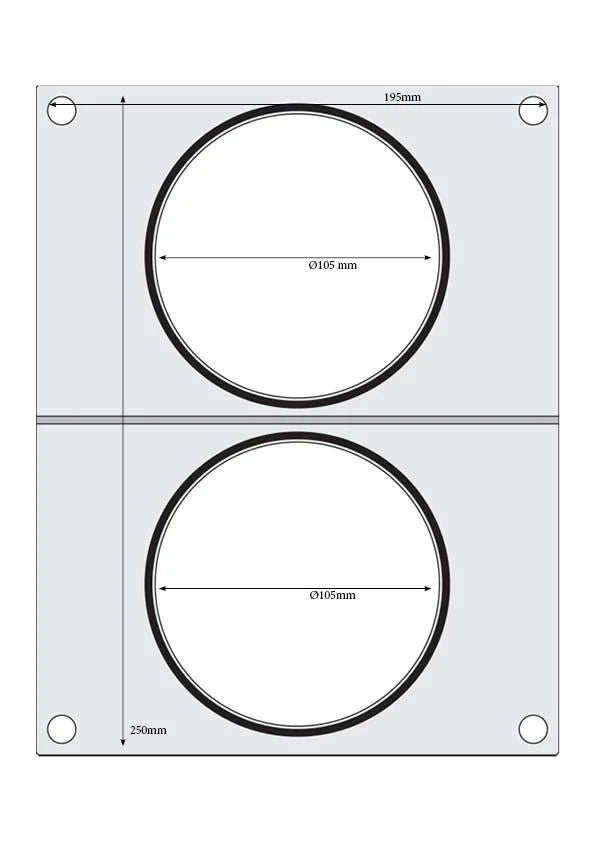 Hendi Matrize für Schalenversiegelungsmaschine Compact, 2 Rundschalen, je Ø 115 mm