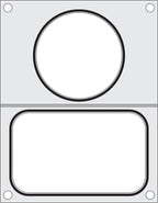 Hendi Matrize für Schalenversiegelungsmaschine Compact, 1 Schale 178 x 113 mm und 1 Rundschale Ø 115 mm