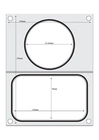 Hendi Matrize für Schalenversiegelungsmaschine Compact, 1 Schale 178 x 113 mm und 1 Rundschale Ø 115 mm