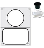 Hendi Matrize für Schalenversiegelungsmaschine Compact, 1 Schale 178 x 113 mm und 1 Rundschale Ø 115 mm