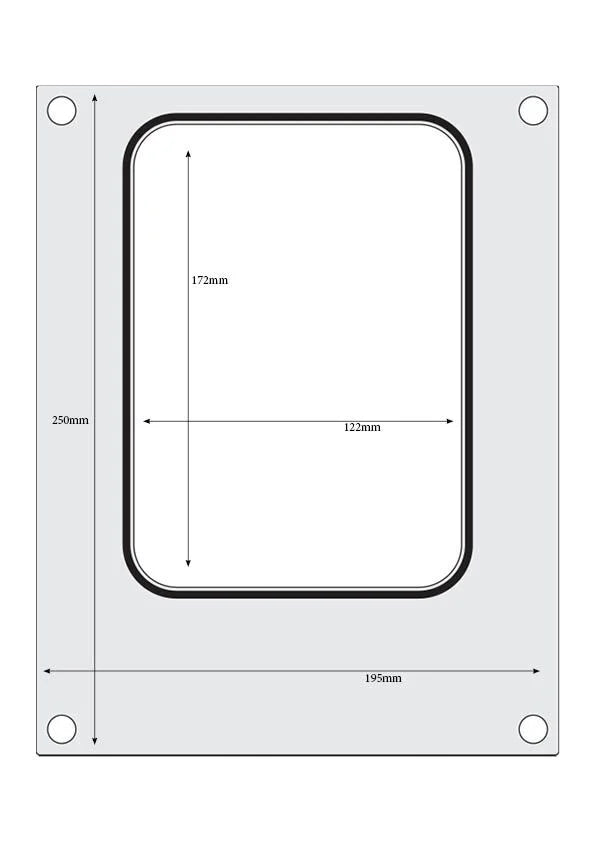 Hendi Matrize für Schalenversiegelungsmaschine Compact, Schalenformat 187 x 137 mm