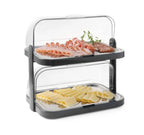 Hendi Roll-Top-Kühldisplay, doppelt, Dunkelgrau