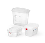 Hendi GN-Behälter mit Deckel und HACCP-Clips, GN 1/1, 100 mm, 13 L, PP