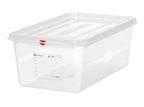 Hendi GN-Behälter mit Deckel und HACCP-Clips, GN 1/1, 200 mm, 28 L, PP