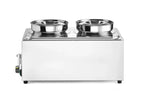 Hendi Bain-Marie-Set Ranger 2 x 4 L mit Ablasshahn, inkl. Deckel