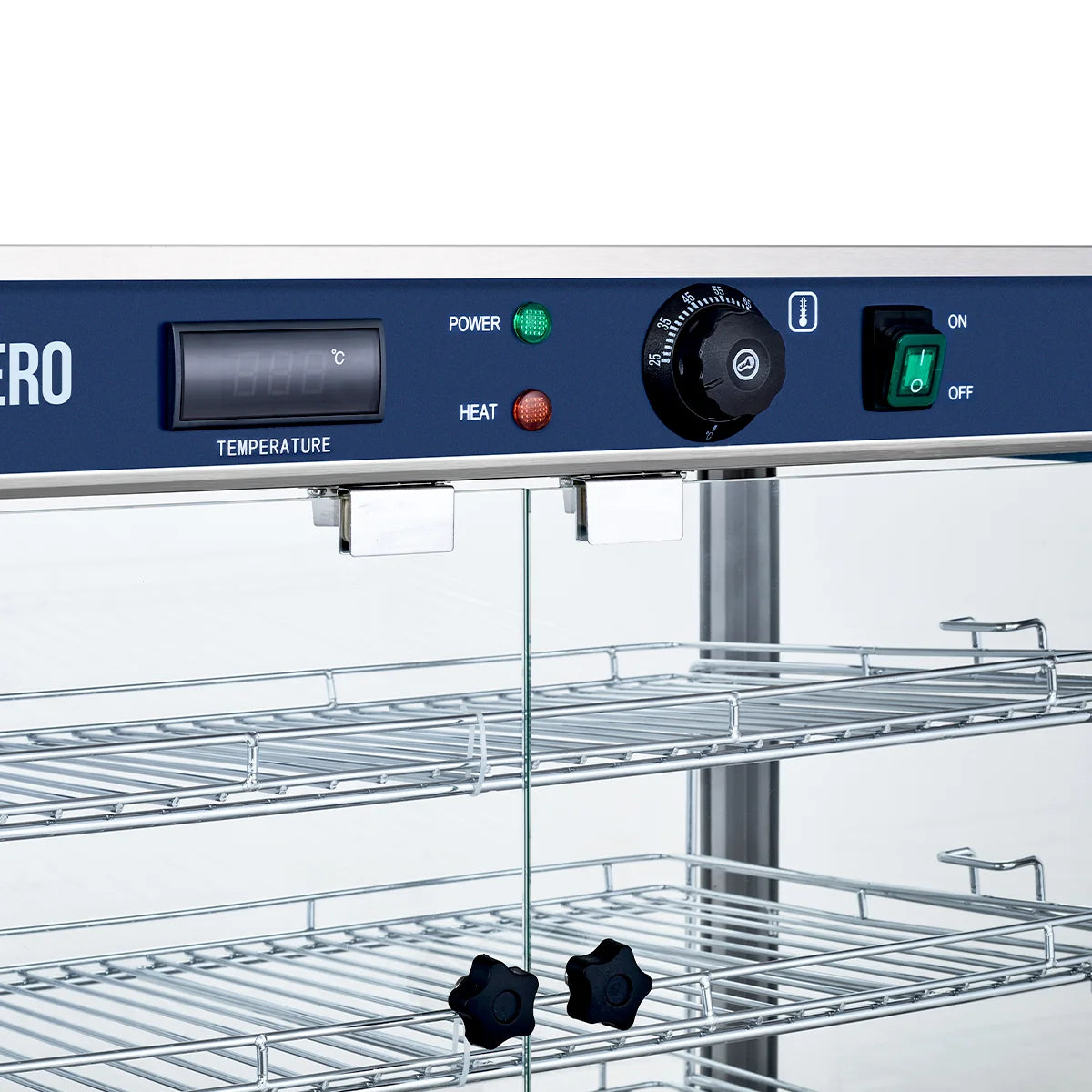 Warmhaltevitrine ECO 700 - mit 3 Ablagen und Beleuchtung