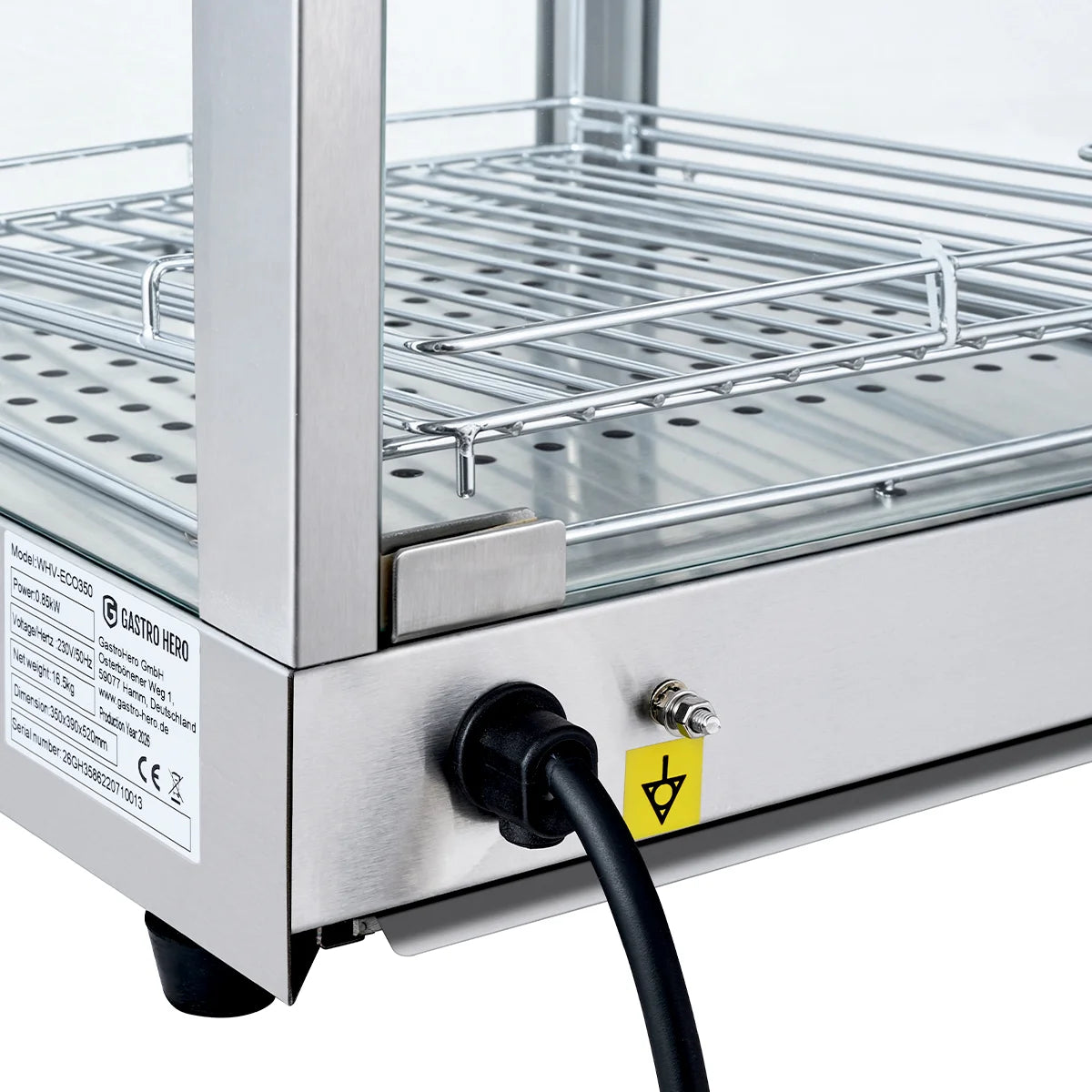 Warmhaltevitrine ECO 350 - mit 3 Ablagen und Beleuchtung