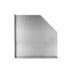 Edelstahl Eckarbeitstisch Basic 1000x700 mm - mit Grundboden und Aufkantung