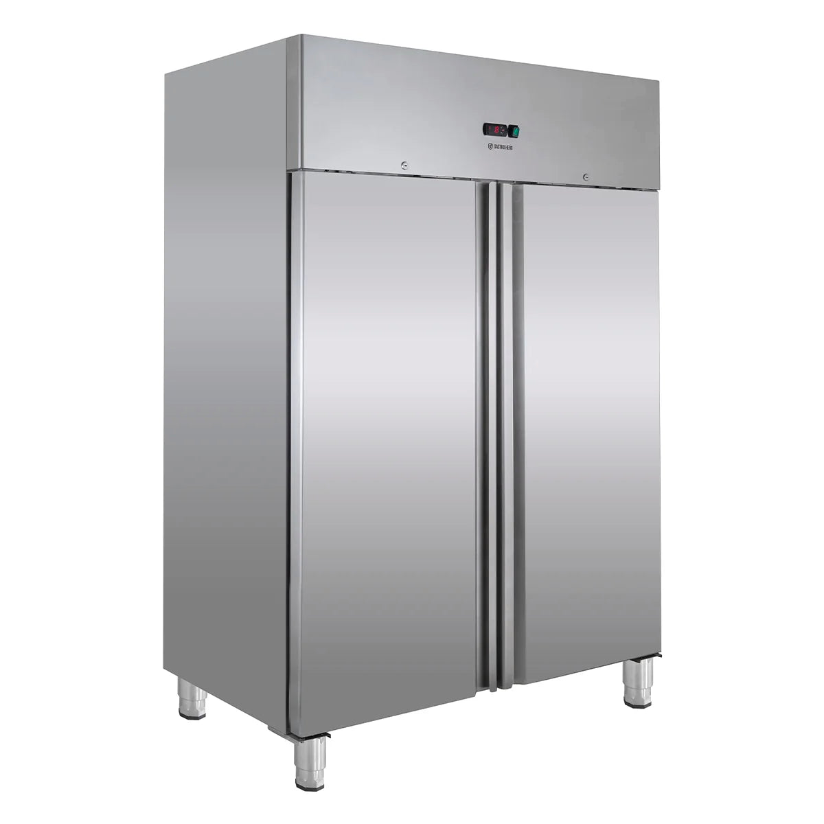 Gastronomie Tiefkühlschrank ECO 1200 GN 2/1, 990 Liter Kühlraumvolumen, 6 verstellbare Einlegeböden, Edelstahl