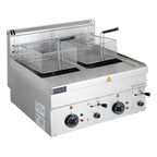 Elektro-Fritteuse Serie 600 - 60/60 - 8+8 Liter Tischgerät - 18 kW
