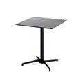 Feros Terrassentisch X Cross niedrig Schwarz 740 mm, 11001, HPL Tischplatte 700 x 700 mm