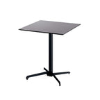 Feros Terrassentisch X Cross niedrig Schwarz 740 mm, 11001, HPL Tischplatte 700 x 700 mm