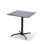 Feros Terrassentisch X Cross niedrig Schwarz 740 mm, 11001, HPL Tischplatte 700 x 700 mm