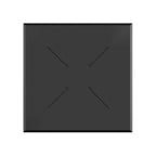 Feros Terrassentisch X Cross niedrig Schwarz 740 mm, 11001, HPL Tischplatte 700 x 700 mm