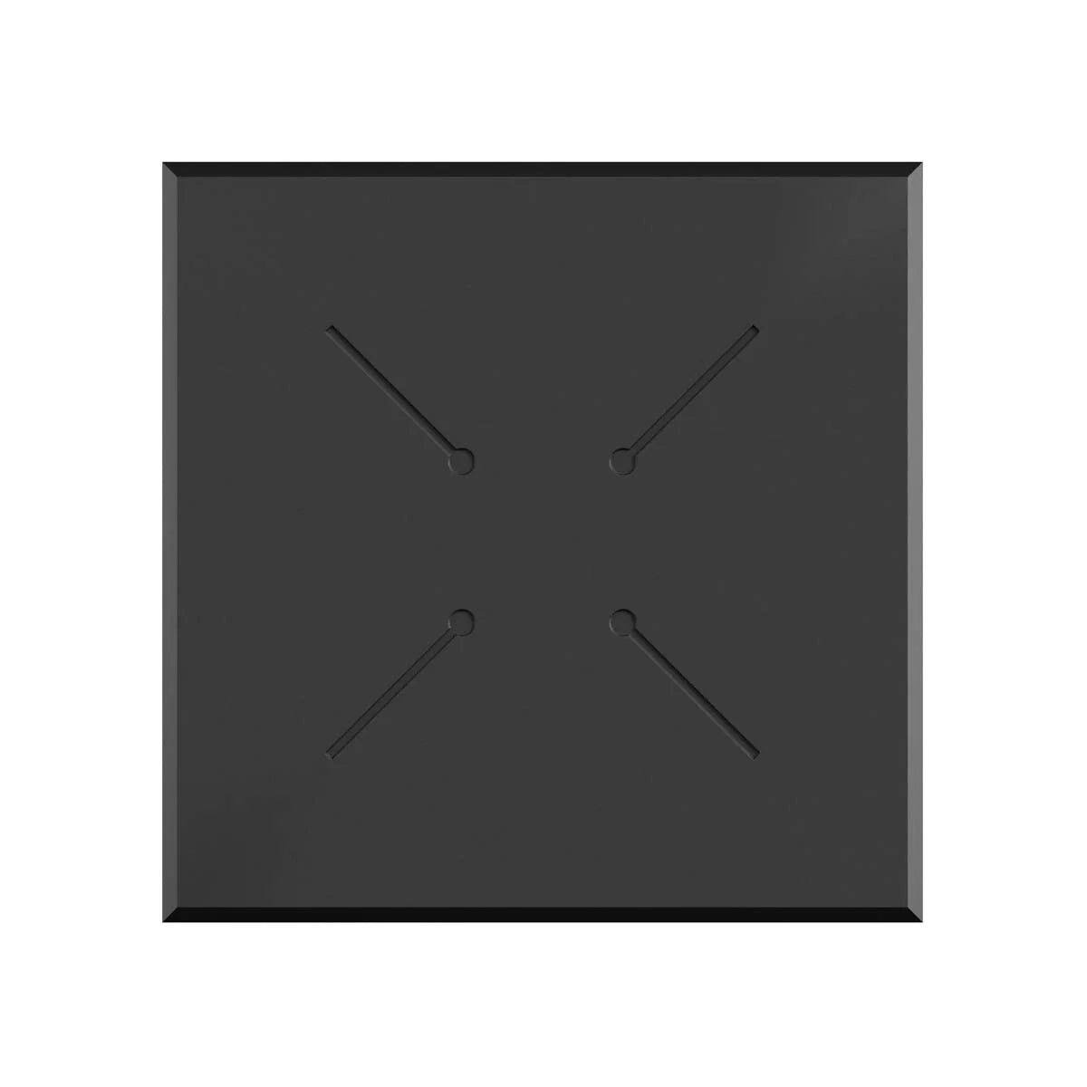 Feros Terrassentisch X Cross niedrig Schwarz 740 mm, 11001, HPL Tischplatte 700 x 700 mm