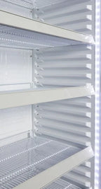 Gastro-Cool DC400 Getränkekühlschrank 400 Liter mit Werbedisplay schwarz/weiß, LED