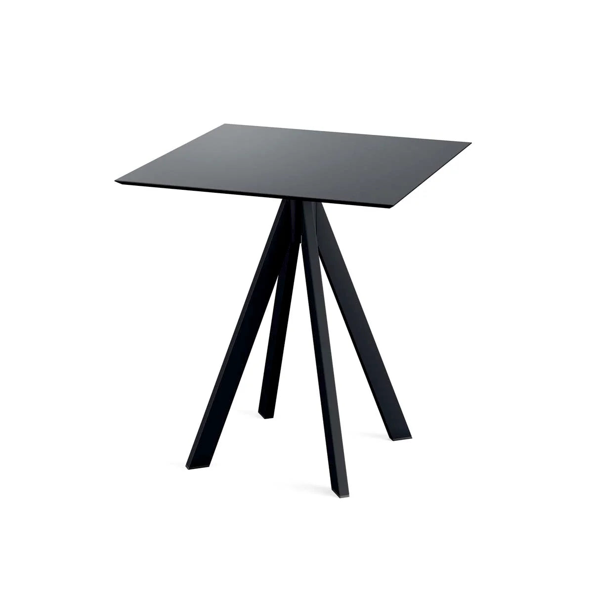 Feros Infinity Terrassentisch Schwarz gestell + Schwarz HPL 70 x 70 cm