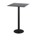 Feros Urban Stehtisch Schwarz gestell + Schwarz HPL 70 x 70 cm