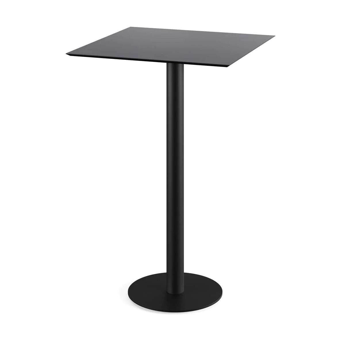 Feros Urban Stehtisch Schwarz gestell + Schwarz HPL 70 x 70 cm