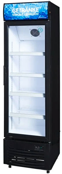 Gastro-Cool DC280 Getränkekühlschrank 229 Liter mit Werbedisplay schwarz/weiß, LED