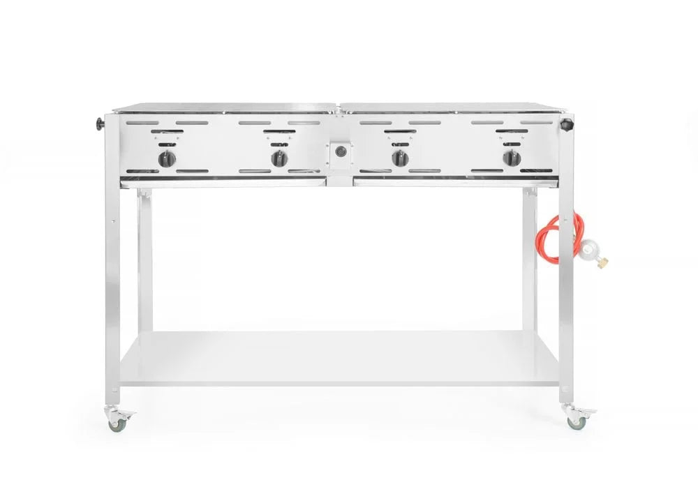 Hendi Gasgrill Grill-Master Quattro, 4 Brenner, fahrbar