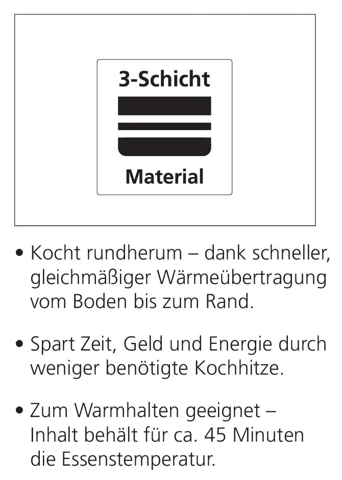 Wok-Pfanne Trigon, 3-Schicht-Material, mit Rundboden, 36cm, ca. 7,00 l Liter